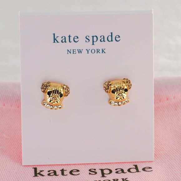 kate spade Jewelry - Gold Pup Stud Earrings